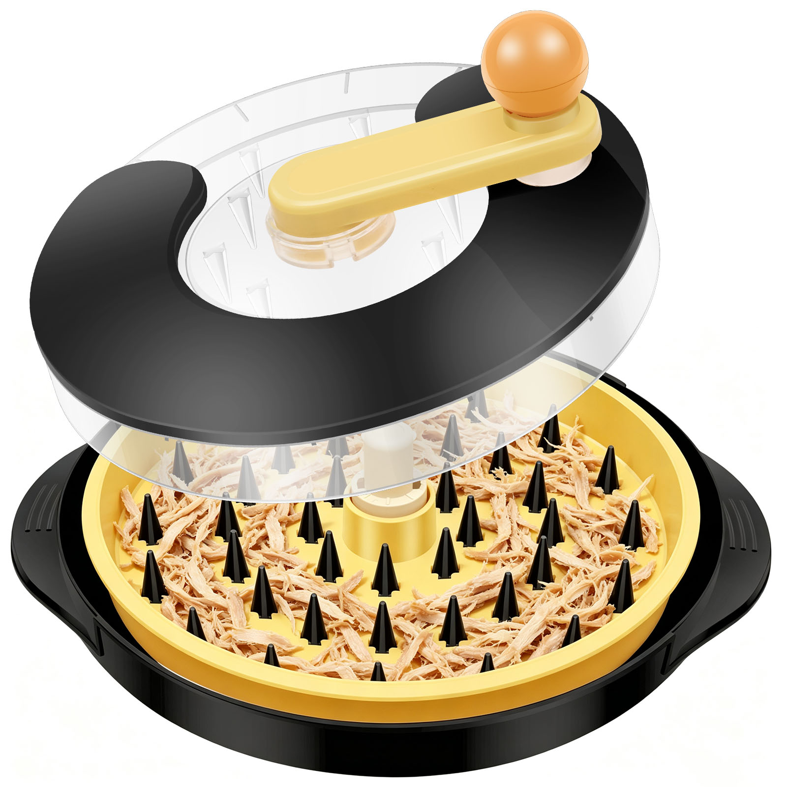 Kitchen Gadgets Built In - Manual Rotating Chicken Shredder Built In