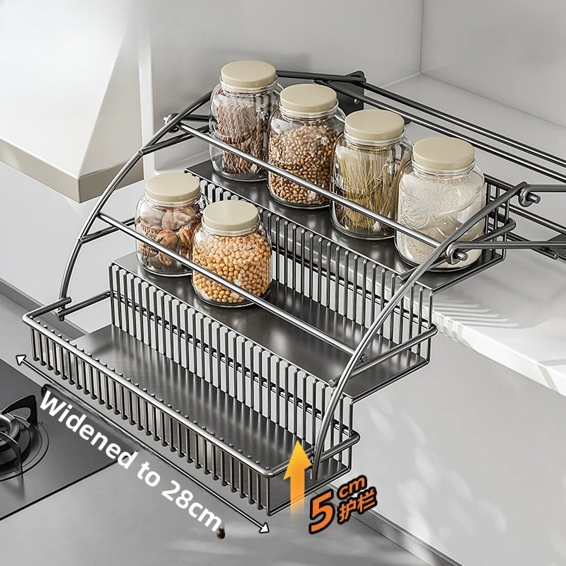 Cabinet Pull Down Basket, 3 Ti - Kitchen Gadgets Cabinet ulasan dan harga