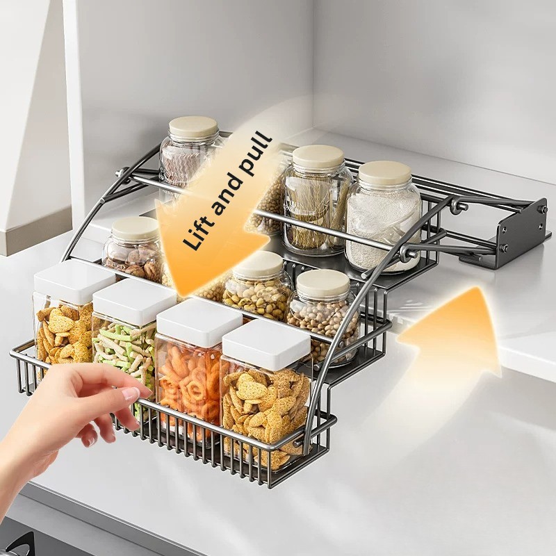 Cabinet Pull Down Basket, 3 Ti - Kitchen Gadgets Cabinet ulasan dan harga