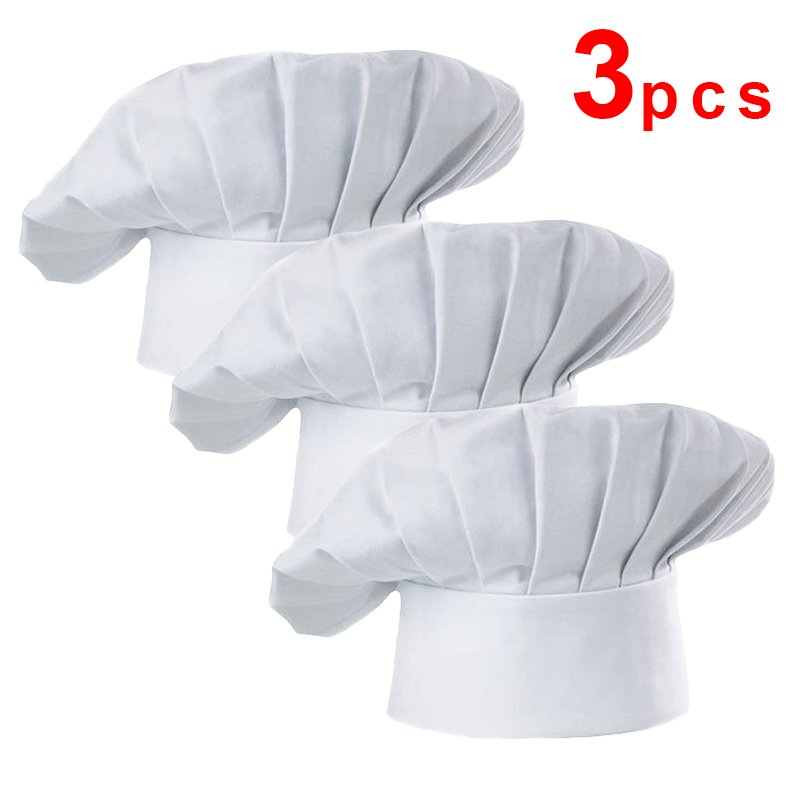 3pcs High22cm Cook Hat White C - Kitchen Gadgets You Need ulasan dan harga