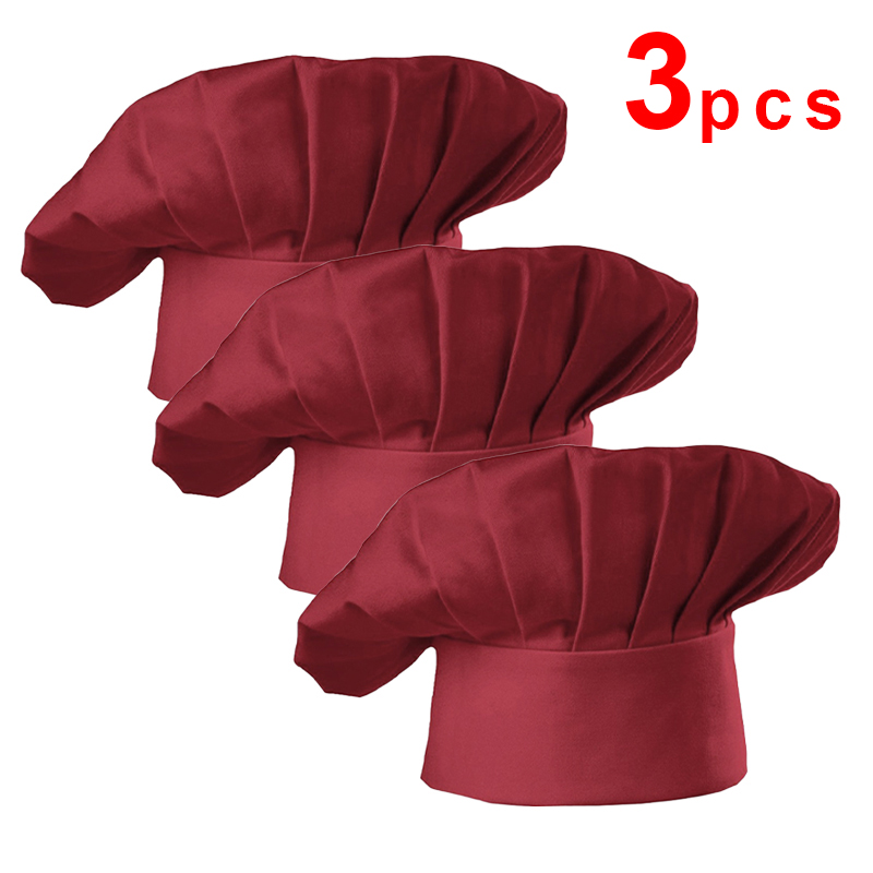 3pcs High22cm Cook Hat White C - Kitchen Gadgets You Need ulasan dan harga