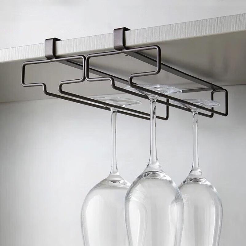 No Drilling Metal Wine Glass H - Kitchen Gadgets Cabinet ulasan dan harga