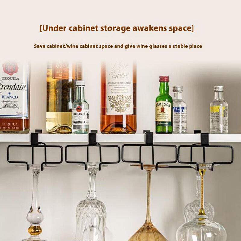 No Drilling Metal Wine Glass H - Kitchen Gadgets Cabinet ulasan dan harga