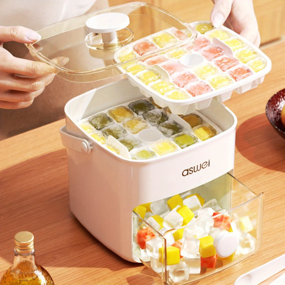 48-Cube Ice Maker with Easy-Pr - Kitchen Gadgets Essential ulasan dan harga
